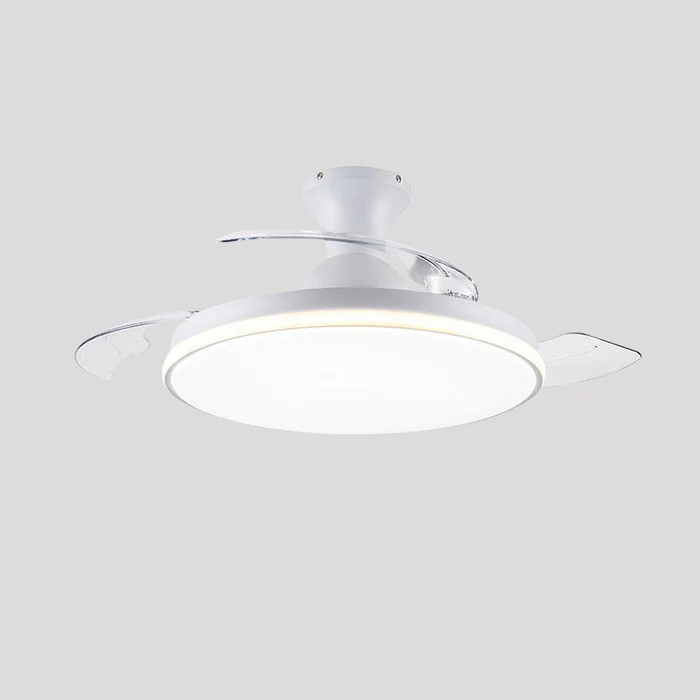 Sleek Flush Mount Ceiling Fan With Led Light