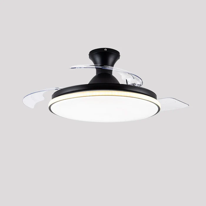Sleek Flush Mount Ceiling Fan With Led Light