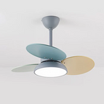 Macaron Colorful Round Ceiling Fan With Led Light