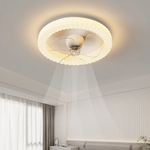 White Round Design Ceiling Fan With Led Lights