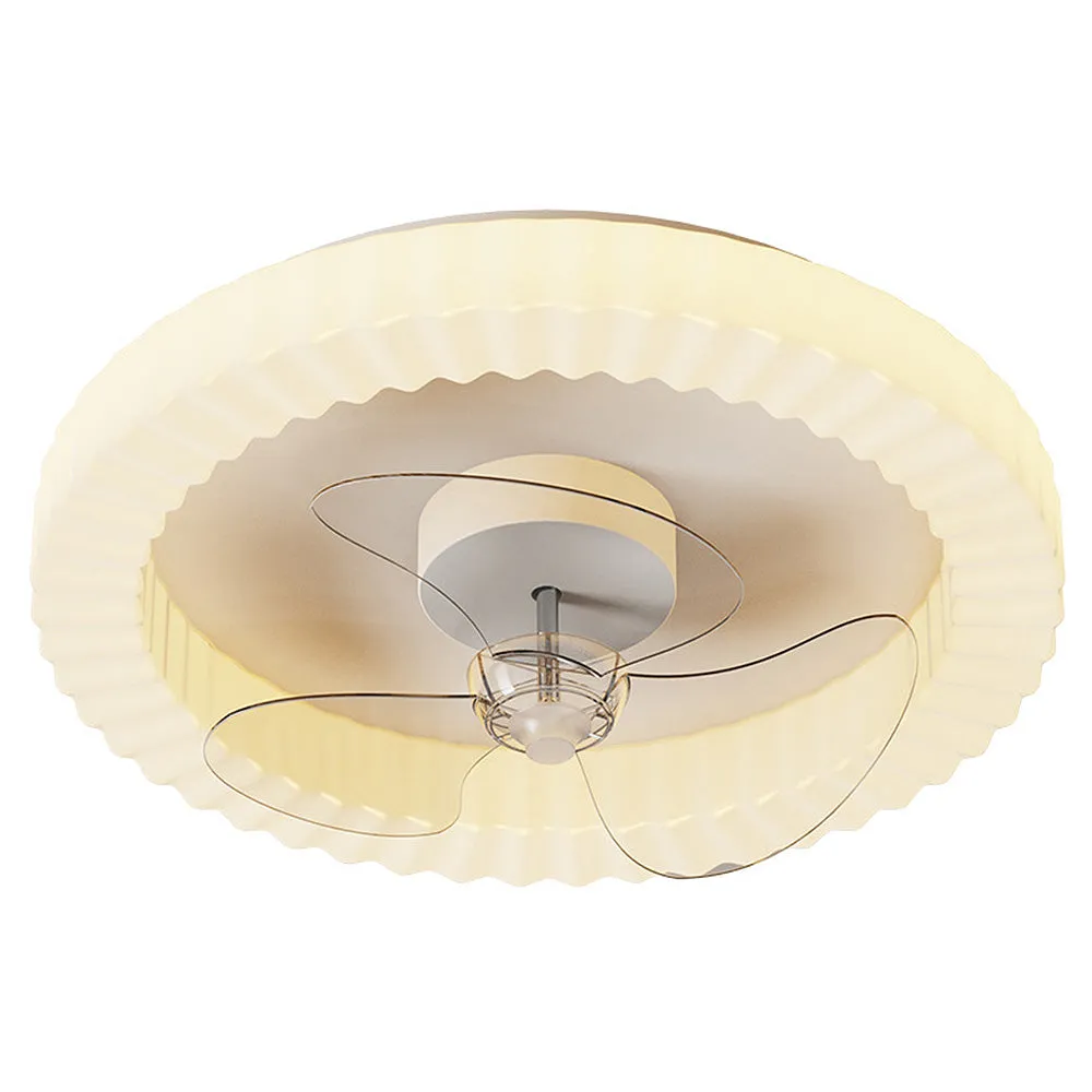 White Round Design Ceiling Fan With Led Lights