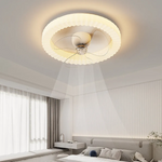 White Round Design Ceiling Fan With Led Lights