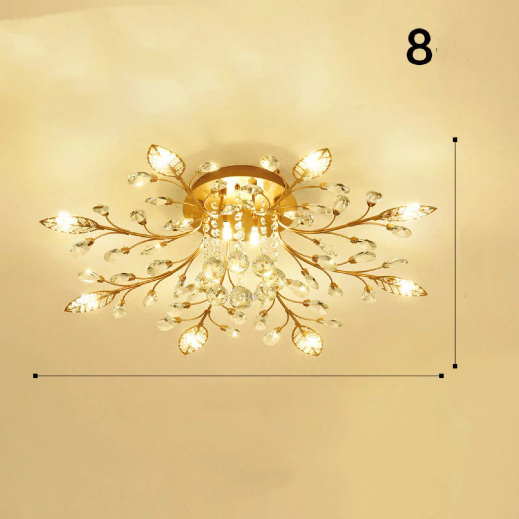 American Style Crystal Branch Ceiling Lamp