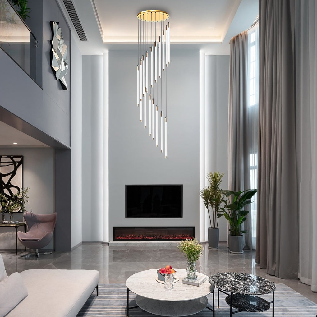 Spiral Duplex Staircase Chandelier Ha085056