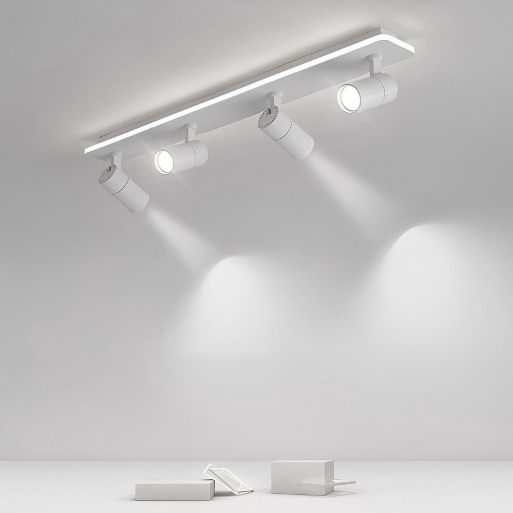 Recessed Adjustable LED Spotlight Fixture, Modern Aluminum Trim