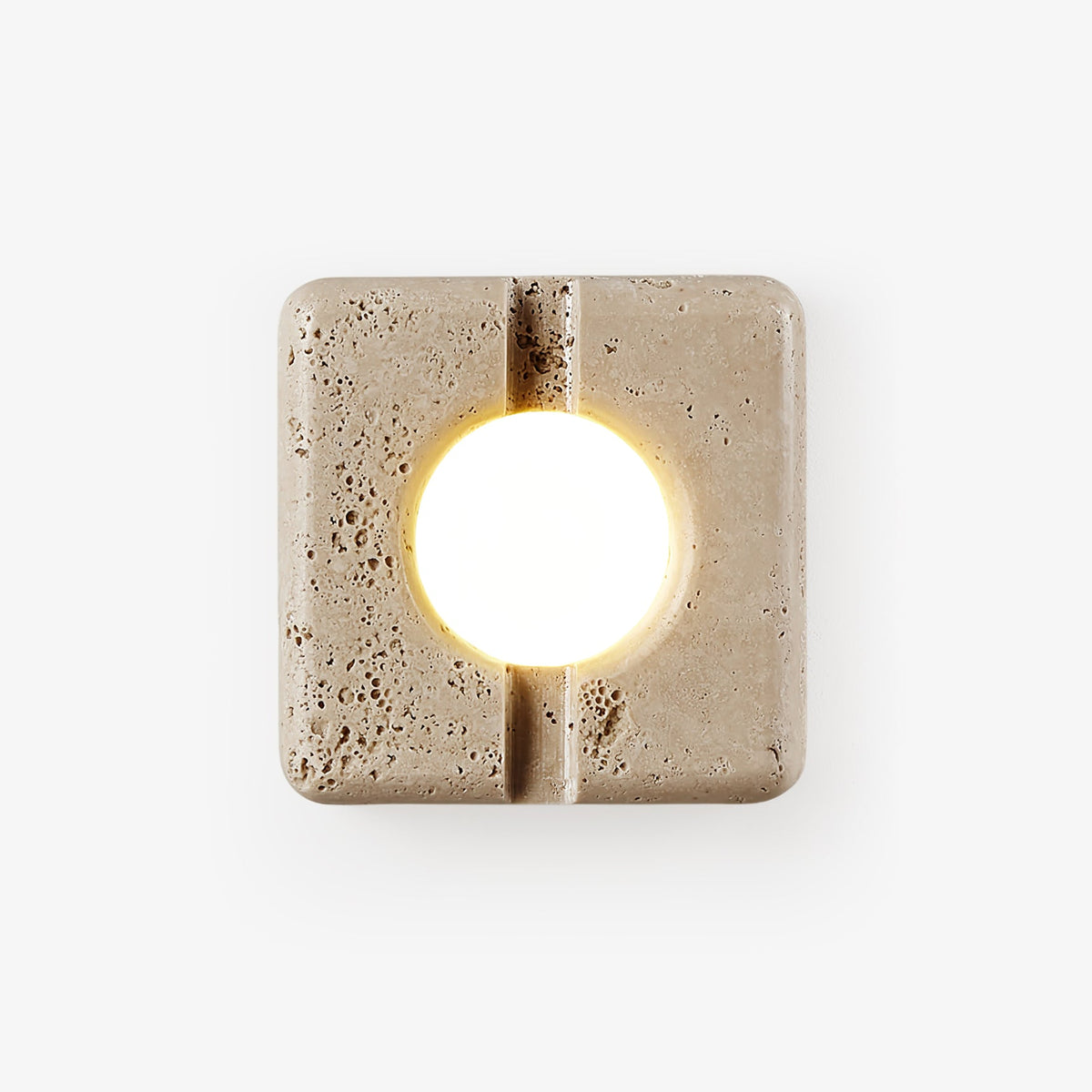 Nora Travertine Wall Sconce – Sculptural LED Wall Light in Natural Stone