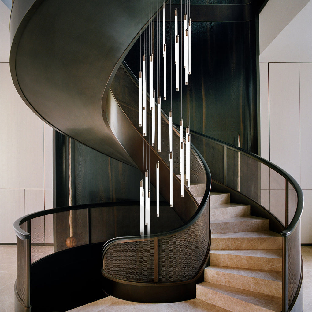 Spiral Duplex Staircase Chandelier Ha085056