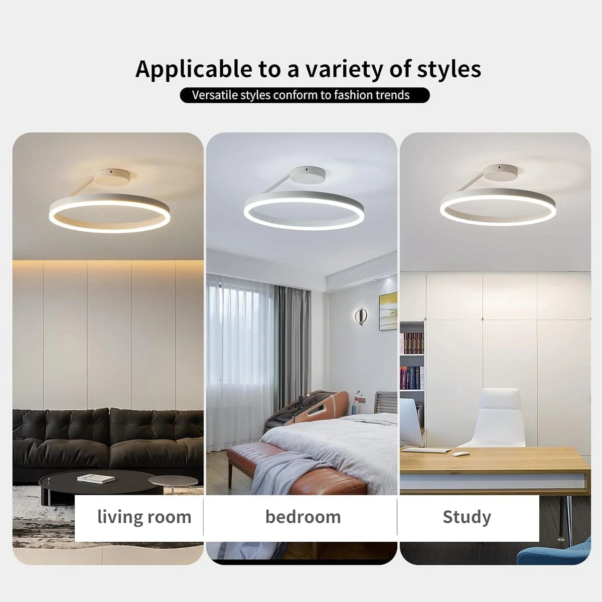 Sleek Round Nordic Ceiling Light
