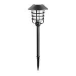 Solar Pathway Lights with Hat Top and Wire-Circled Lampshade