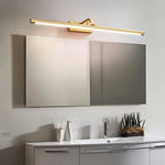 Luxe Brass Walnut Linear Wall Light