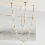 Riviere Glass Chain Chandelier – Modern Linear LED Pendant Light