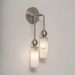 Harlin Alabaster Wall Sconce – Brass Modern Wall Light for Bedroom & Living Room