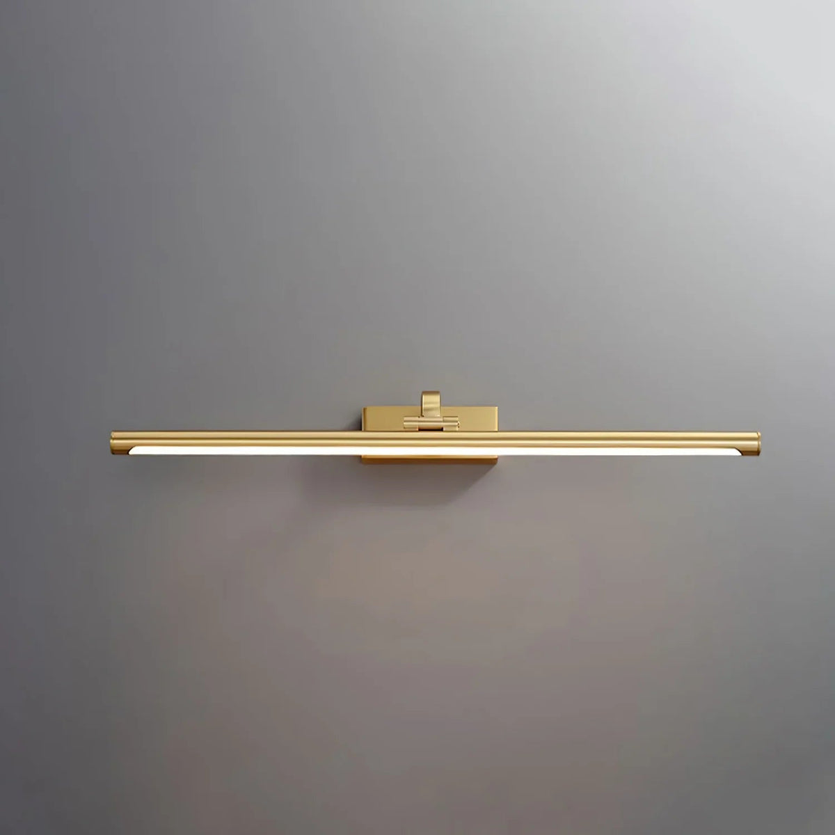 Luxe Brass Walnut Linear Wall Light