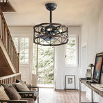 Retro Led Bladeless Ceiling Fans With Remote Ha084443