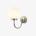 Clara Chrome Wall Sconce – Modern Minimalist Globe Light for Bedroom & Hallway