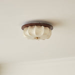 Elowen Flush Mount Ceiling Light with Etched Fabric Shade