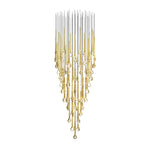 Eyelet Linear LED Chandelier in Chrome, Gold, or Rose Gold