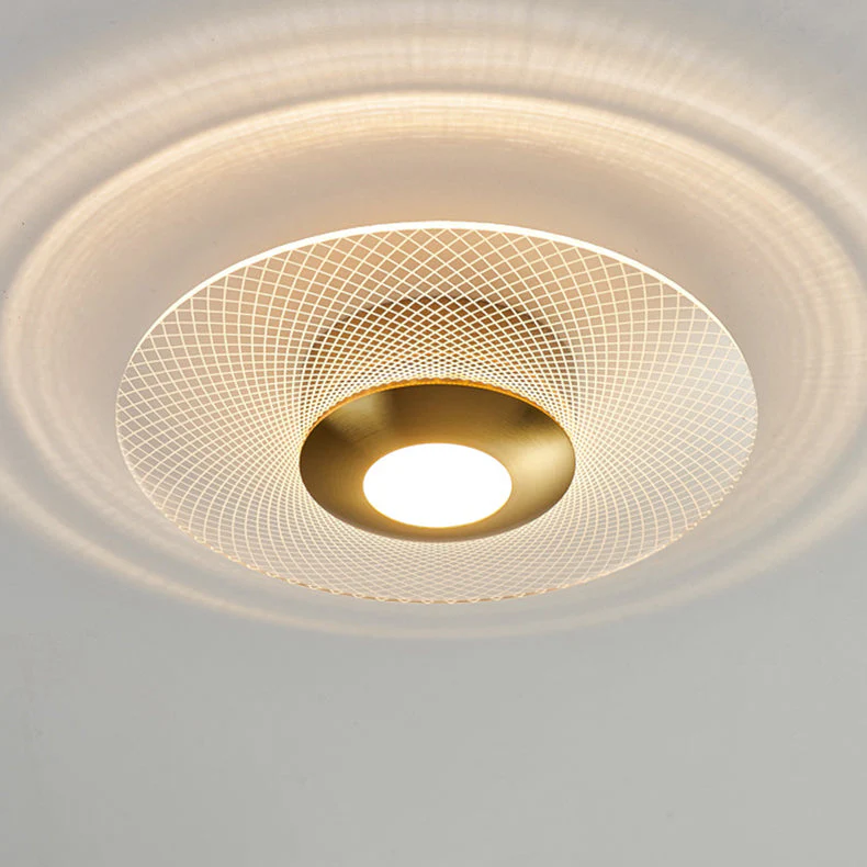 Modern Geometric Grain Ceiling Light