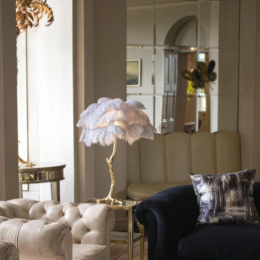 Feathered Elegance Table Lamp