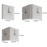 Square Metal Silent Backlit Led Corner Wall Clock Modern Wall Decor