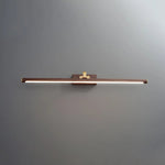 Luxe Brass Walnut Linear Wall Light