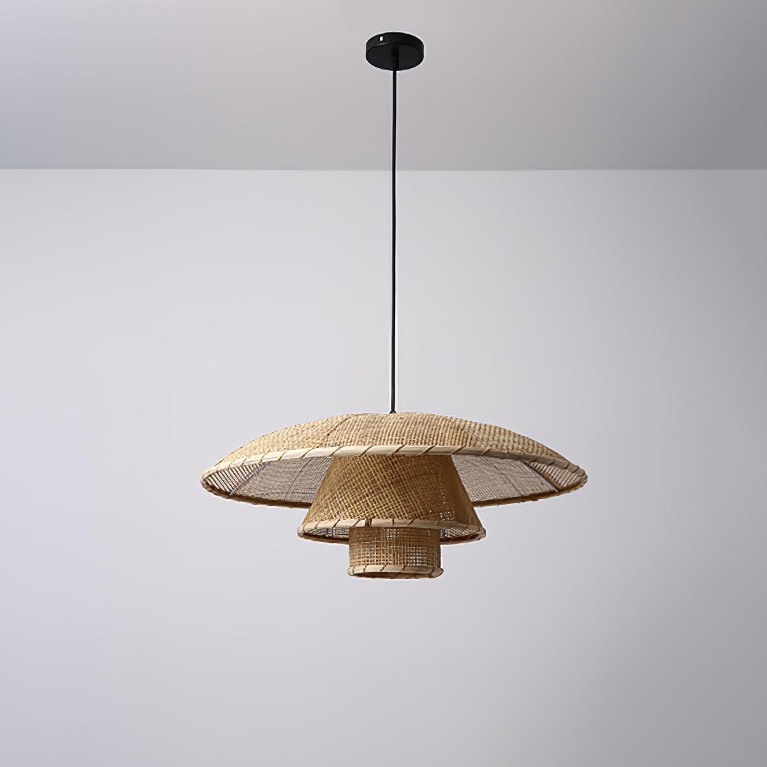 Boho Woven Sunhat Pendant Light