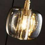 Long Spiral Cubes Crystal Pendant Light Dimmable Chandelier For Staircase