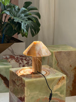 Marbelle Onyx Table Lamp – Hand-Carved Natural Stone Bedside Light