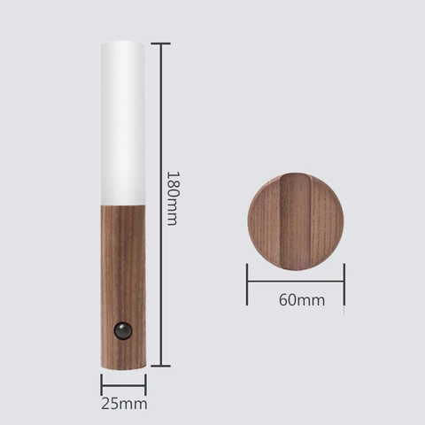 Wooden Usb Rechargeable Wall Light
