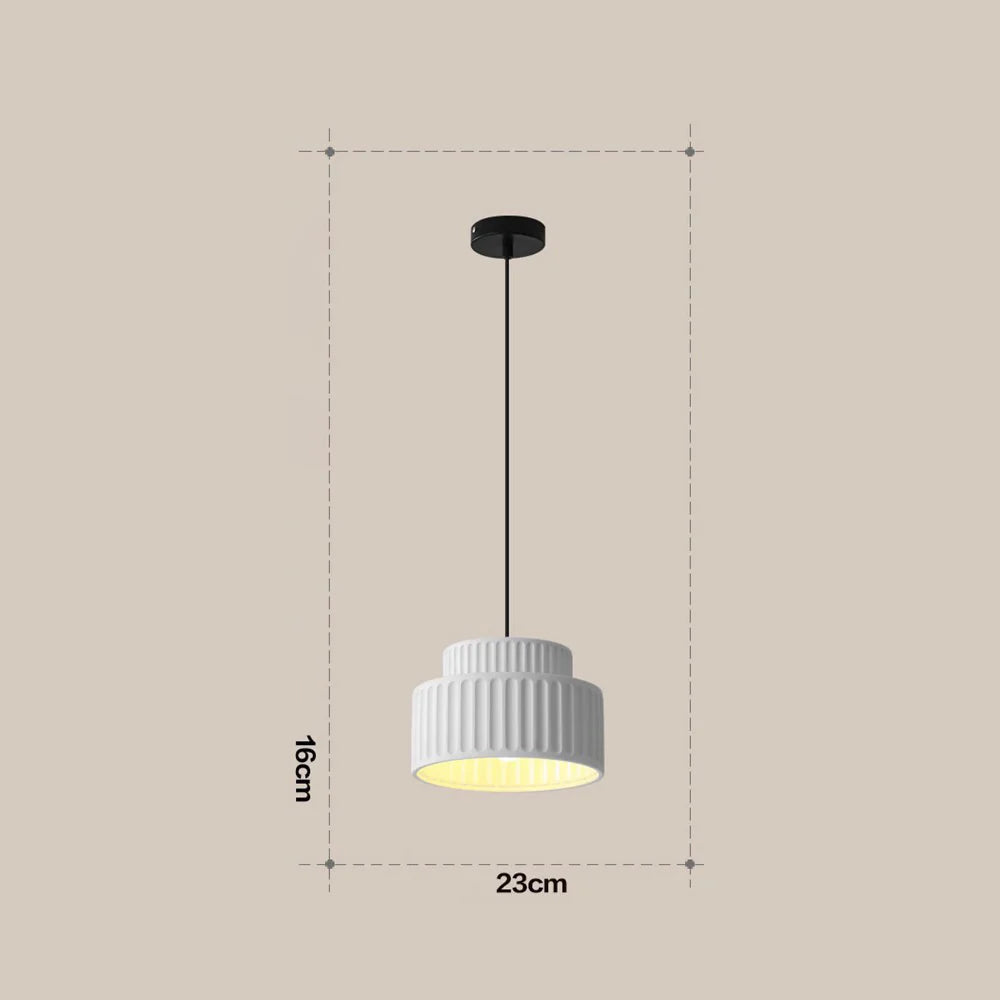 Sleek Bauhaus Resin Drop Light
