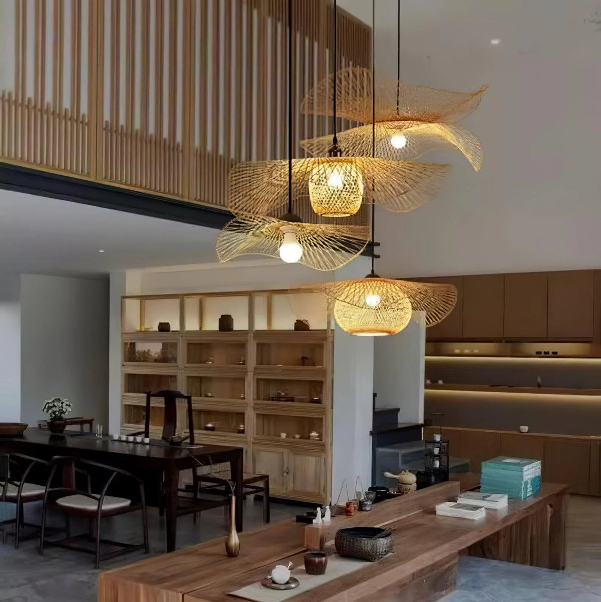 Rustic Bamboo Structure Pendant