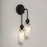 Harlin Alabaster Wall Sconce – Brass Modern Wall Light for Bedroom & Living Room