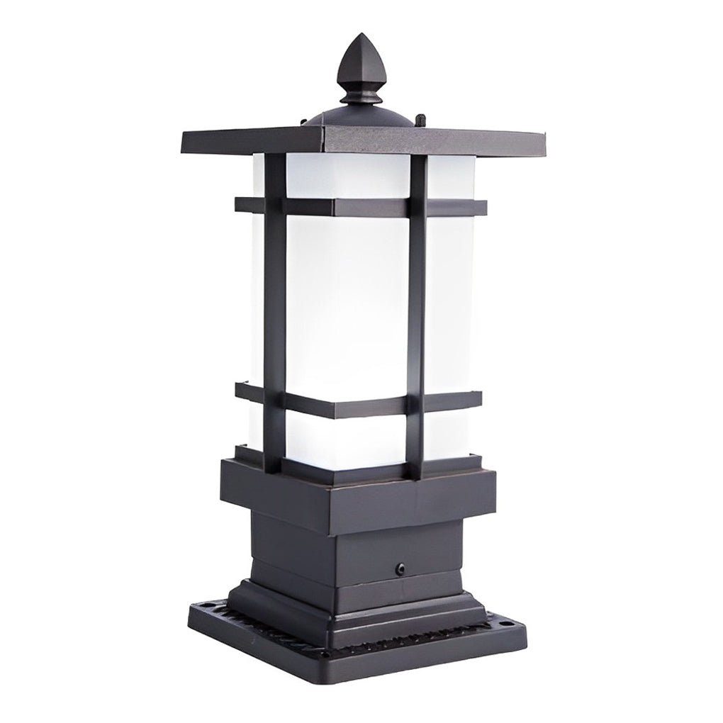 Black Vintage Solar Fence Post Lights Li002155