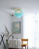 Glacia Murano Glass Ceiling Light with Gold Accents