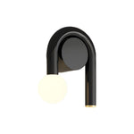 2 Light Arched Iron U Shaped Line Wall Sconce Led Matte Black Bathroom Vanity Lights