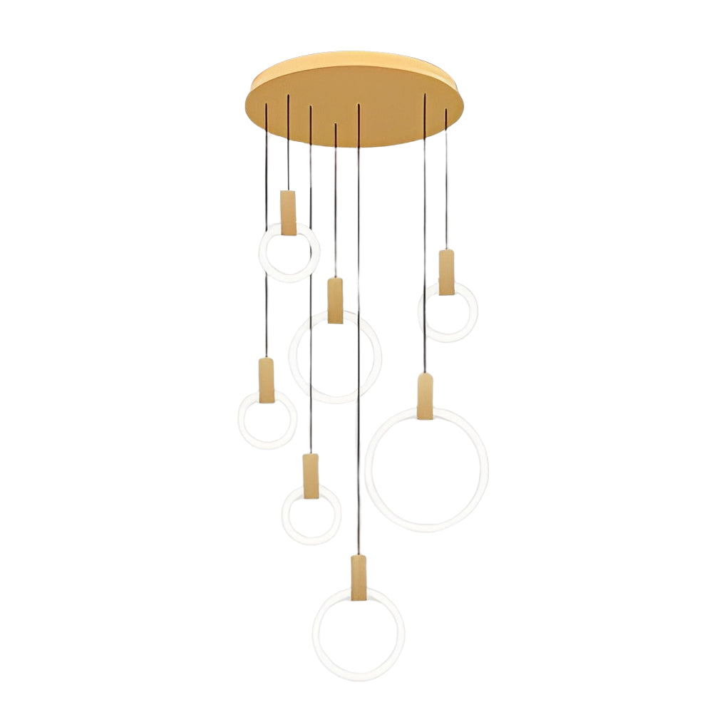 Minimalist Nordic Duplex Stair Chandelier Ha084864