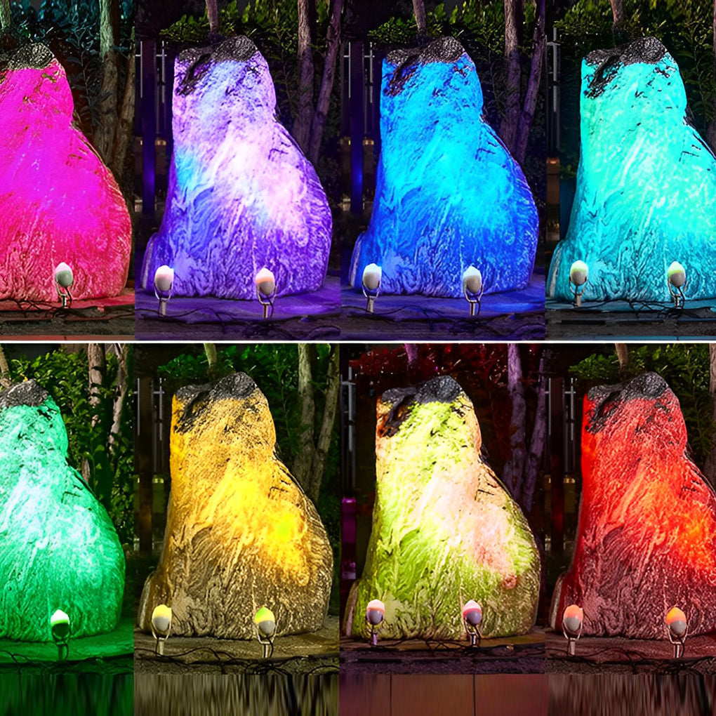 Eggshell Rgb Solar Outdoor Spotlight Ha085453