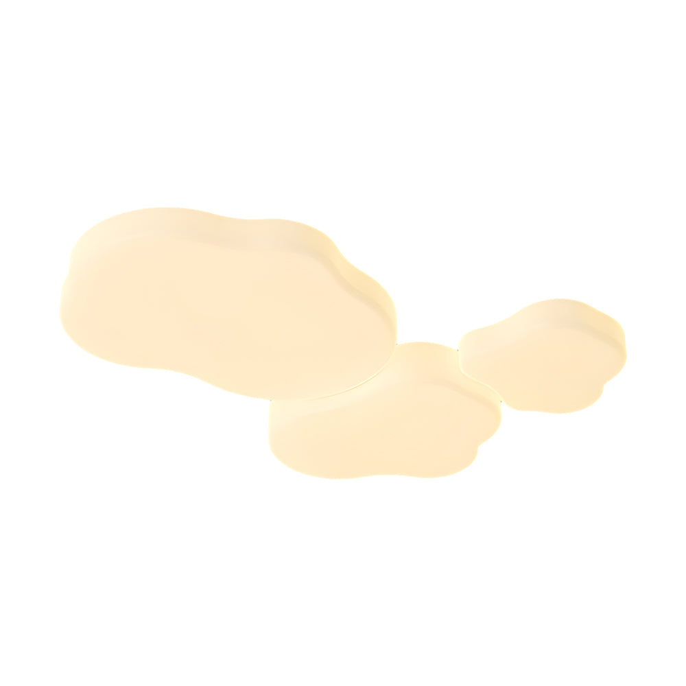 Romantic Clouds Three Step Dimming Led Milky White Modern Ceiling Lamp