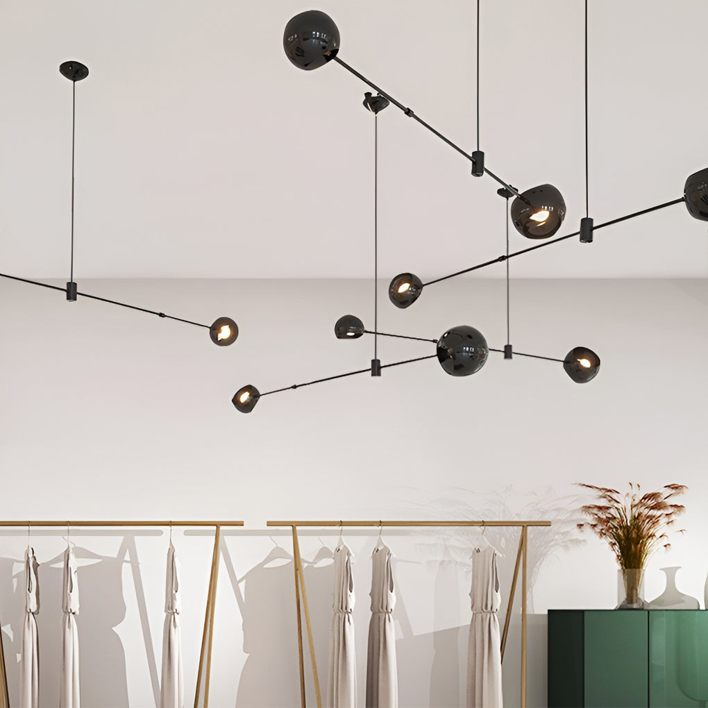 Geometric Linear Electroplating Chandelier Hanging Ceiling Lights