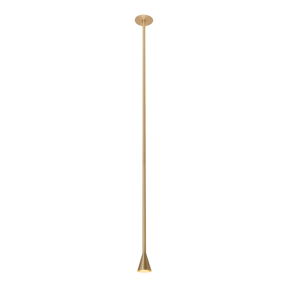 39 37 Modern Vertical Long Metallic Tube Cone Pendant Light