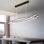 Long Lines Led Dimmable Chandelier Dining Room Light Fixtures