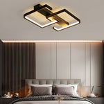 Simple Lines Square Frame 3 Step Dimming Led Black Modern Ceiling Lights