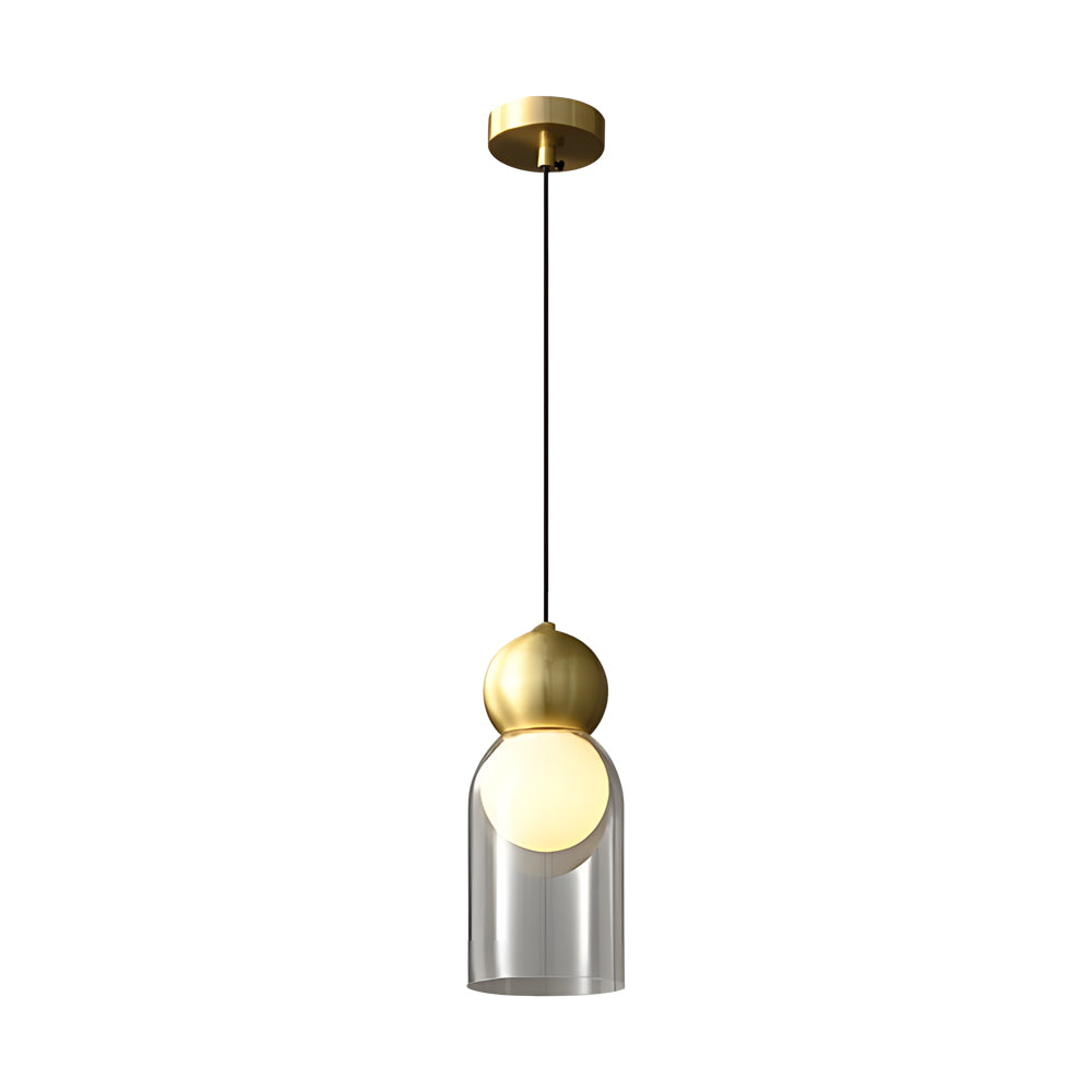 Glass Gourd Creative 3 Step Dimming Copper Luxury Modern Pendant Lights Li002741