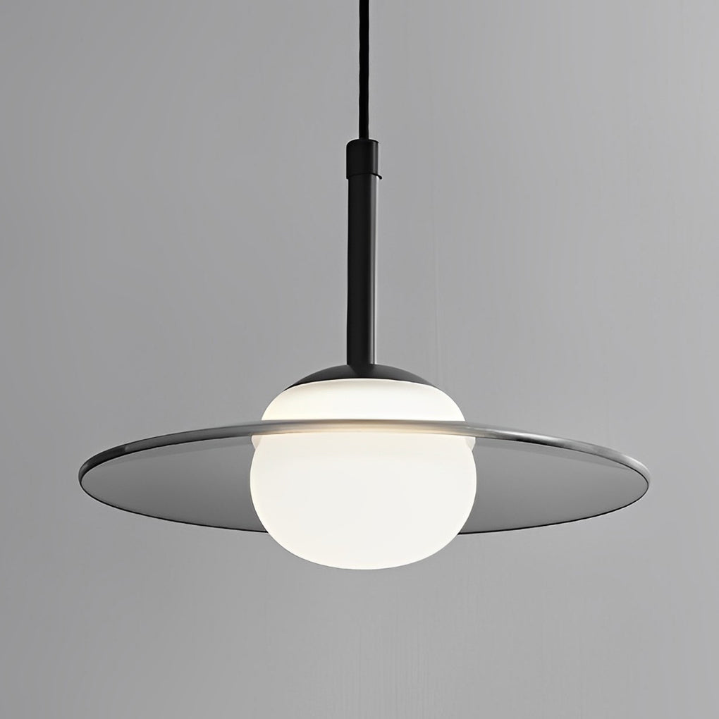 Glass Ufo Led Black Kitchen Pendant Light Li002218