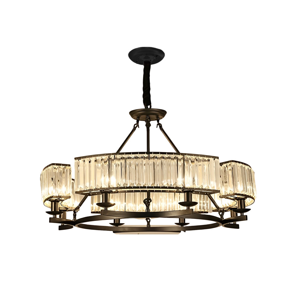 Round Metal Crystal Chandelier Ha098815