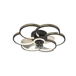 Flower Creative Three Step Dimming Led Silent Modern Ceiling Fan And Light