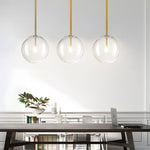 1 Light Clear Glass Globe Pendant Light Modern Hanging Lighting Fixture