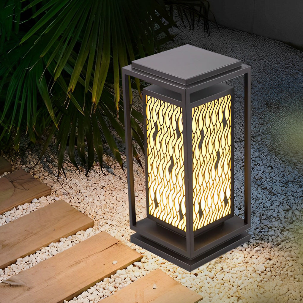 Vintage Black LED Pathway Light – Waterproof Retro Landscape Lamp for Garden & Courtyard
