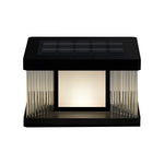 Black Modern Solar Fence Post Light Ha091175