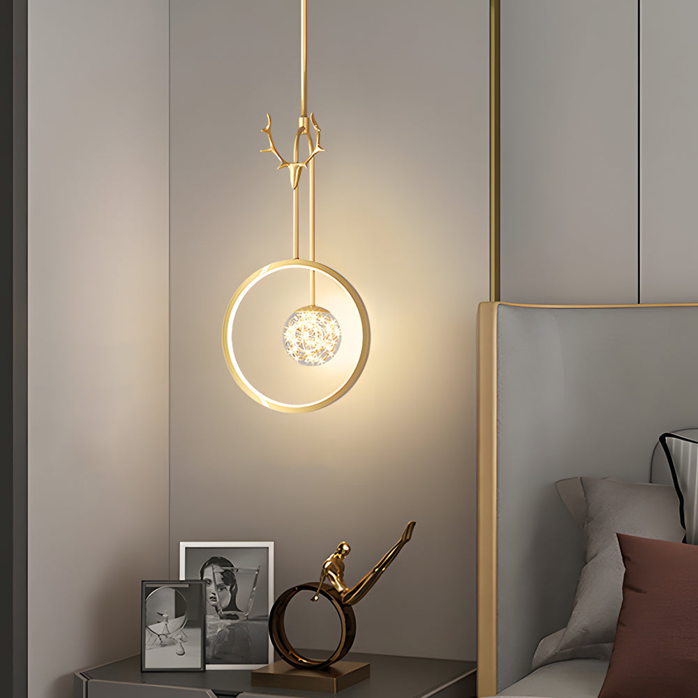 Antlers Decor Rings 3 Step Dimming Dimmable Led Modern Pendant Lights Li002771